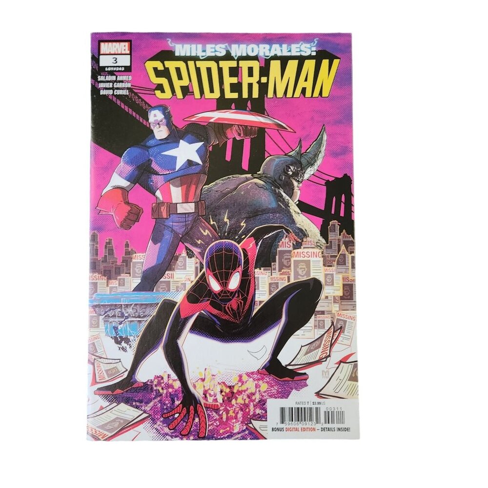 Marvel Miles Morales Spider-Man #3 2019 1st Snatcher Comic Book Bagged Boarded